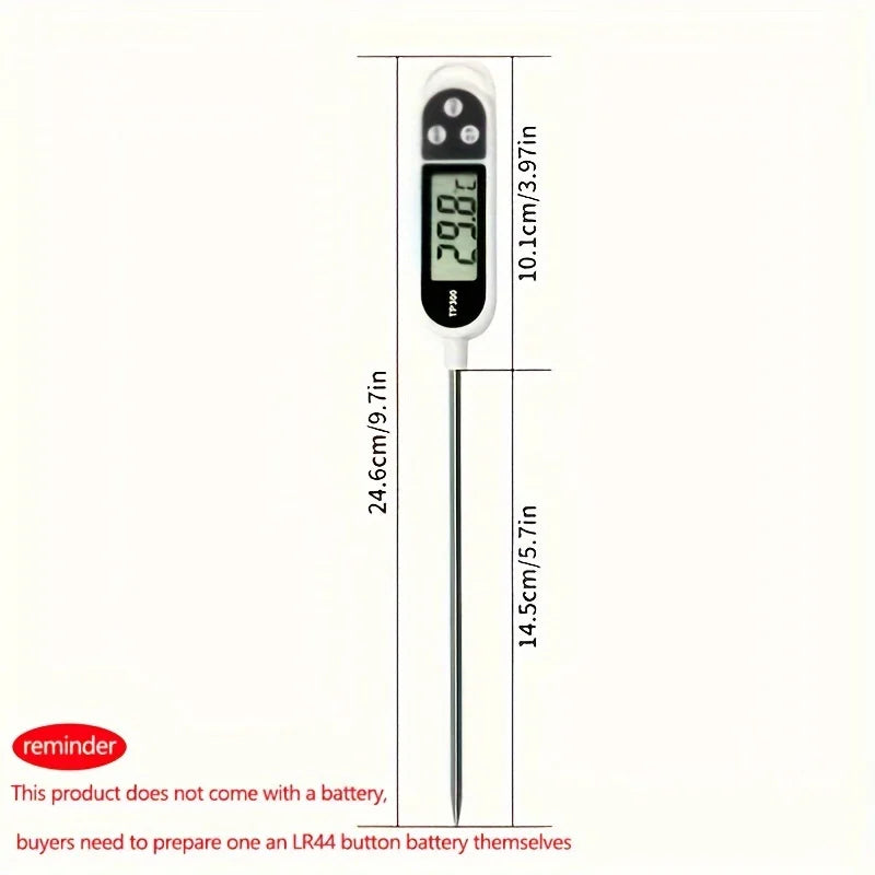 Digital Food Thermometer – Instant Read Kitchen Probe for Meat, BBQ, Oil & Cooking