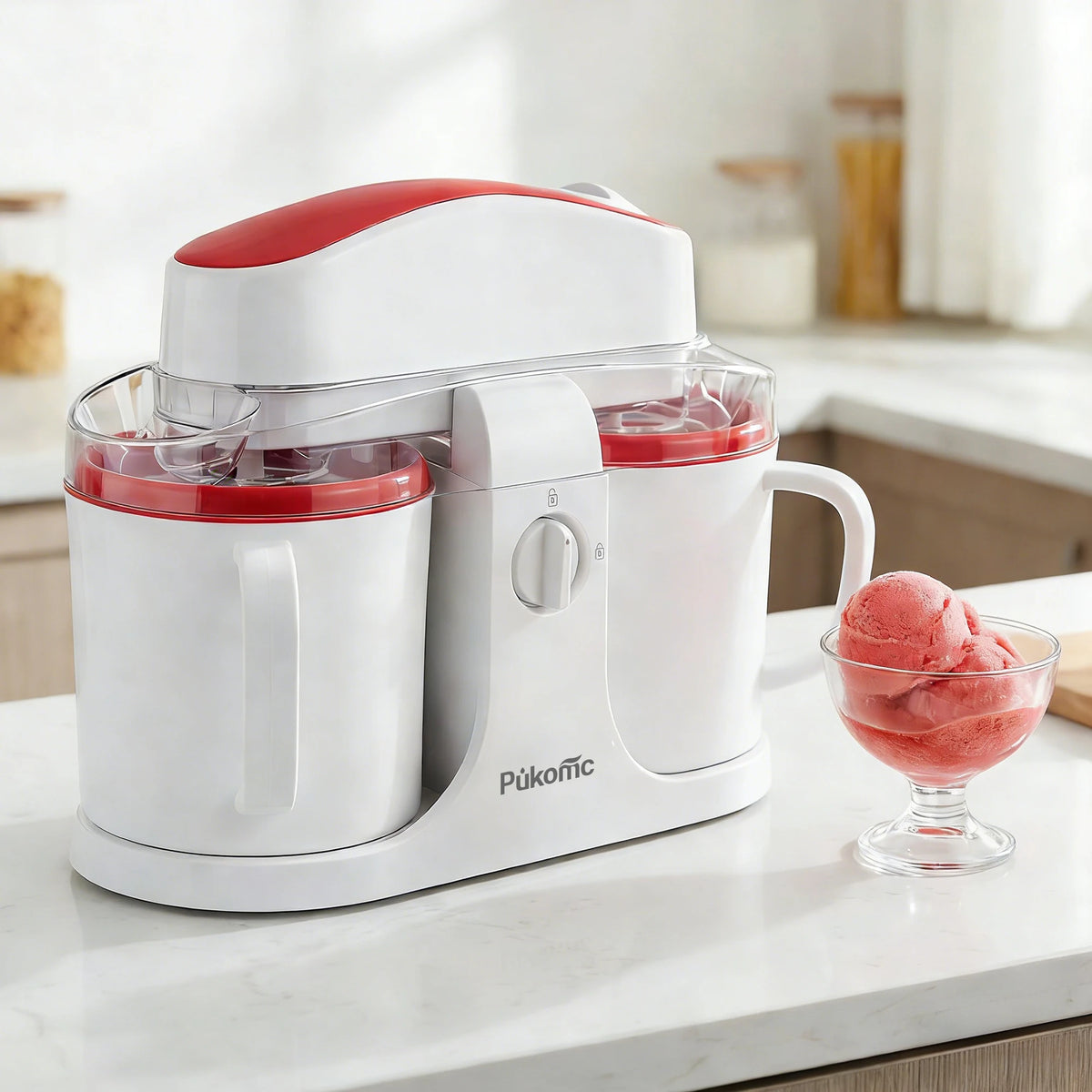 Sumetas Electric Ice Cream & Popsicle Maker – Dual-Cup DIY Frozen Treats Machine