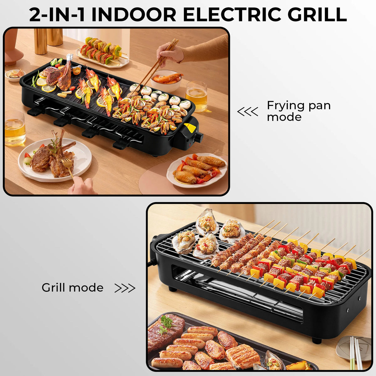 Parrilla Raclette Eléctrica de Mesa con 4 Mini Sartenes y Superficie Antiadherente para Barbacoa – Parrilla de Fiesta Interior con Temperatura Ajustable