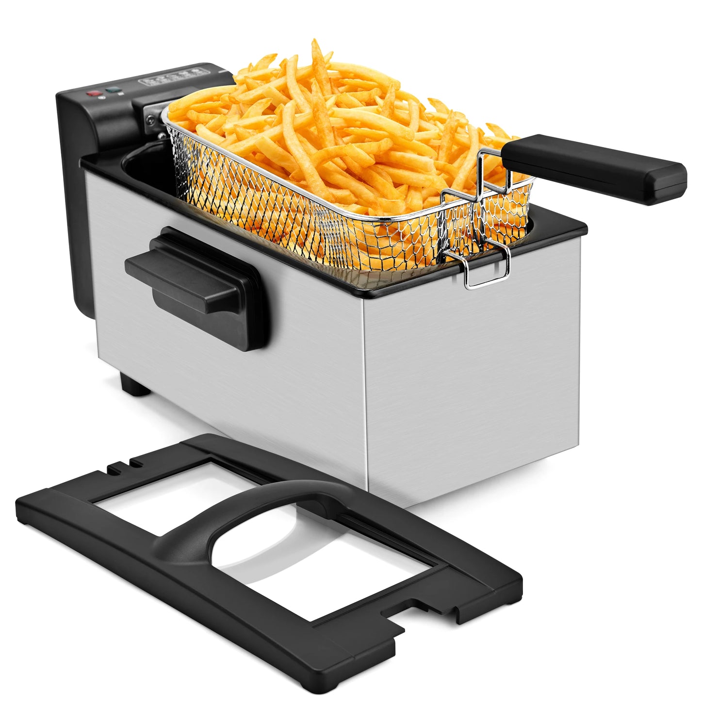 Electric Deep Fryer with Basket – 1.5L to 6L Stainless Steel Countertop Fryer with Adjustable Temperature