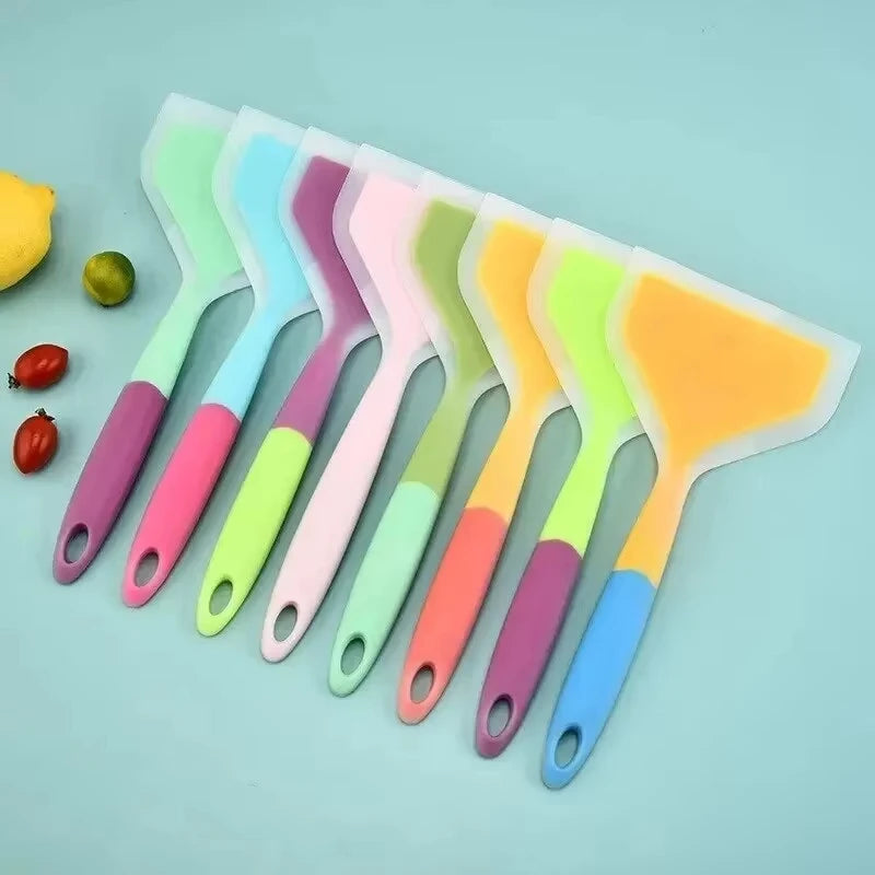Wide Silicone Spatula Turner Nonstick Pancake Egg Flipper Heat-Resistant Cooking Tool