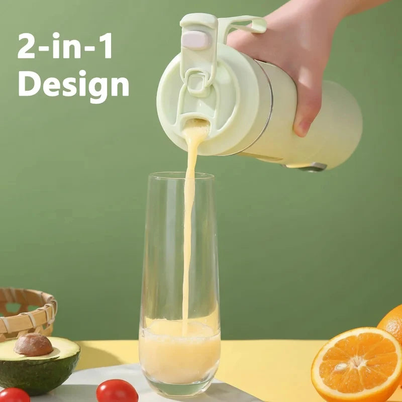 530ml Portable Blender Cup | 12 Stainless Steel Blades USB Rechargeable Personal Smoothie Juicer with 4 Speeds
