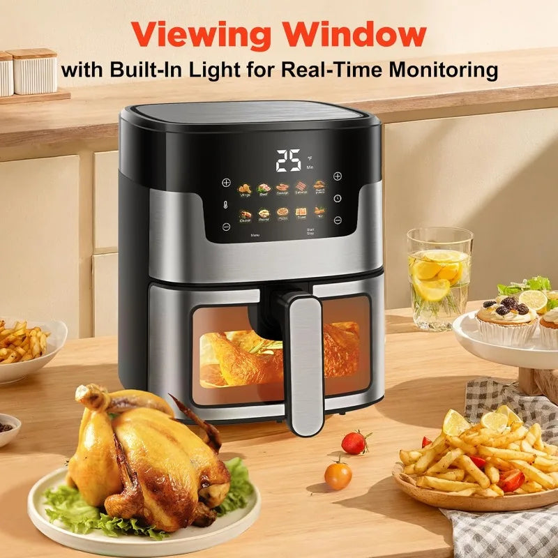 12L Smart Digital Air Fryer Oven - 12QT Large Capacity Oil-Free Cooker
