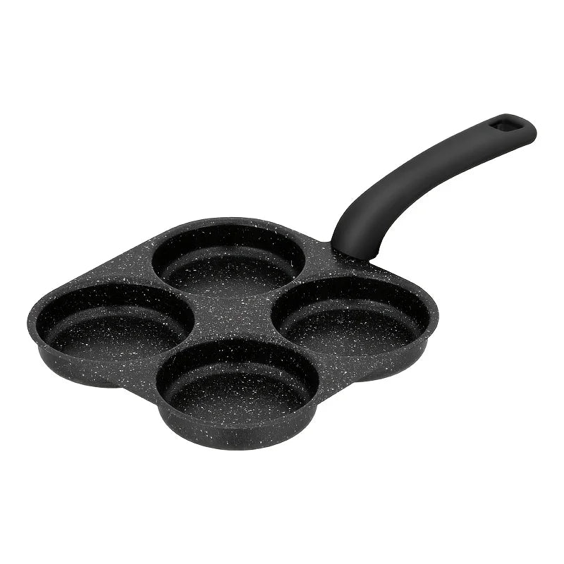 Nonstick Egg Frying Pan Egg 4-Cups Cooker 4-Cup Nonstick Egg Frying Pan | 4-Hole Pancake & Omelet Burger GriddleSuitable for Gas Stove Induction Cooker