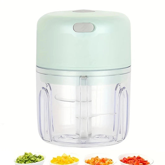 250ml USB Rechargeable Mini Electric Food Chopper Garlic Onion Vegetable Meat Grinder BPA-Free Portable Food Processor