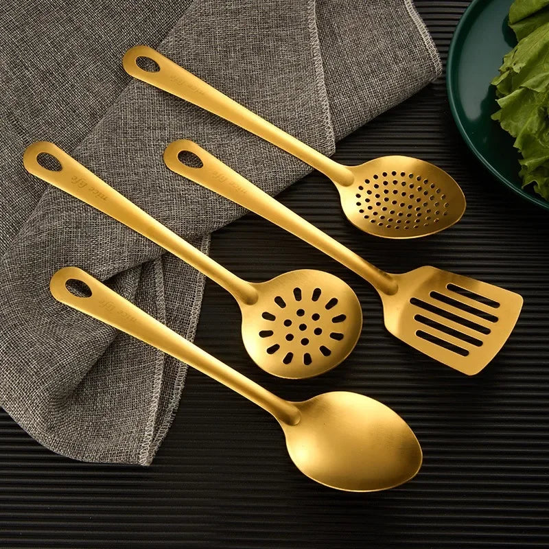 6-Piece Korean Style Stainless Steel Cutlery Set – Elegant Spoon & Fork Set for Dining