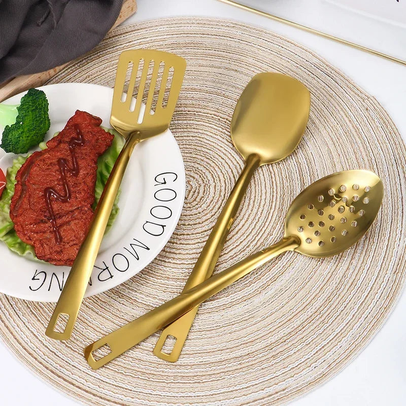 6-Piece Korean Style Stainless Steel Cutlery Set – Elegant Spoon & Fork Set for Dining