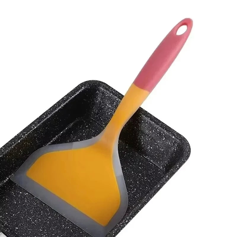 Wide Silicone Spatula Turner Nonstick Pancake Egg Flipper Heat-Resistant Cooking Tool