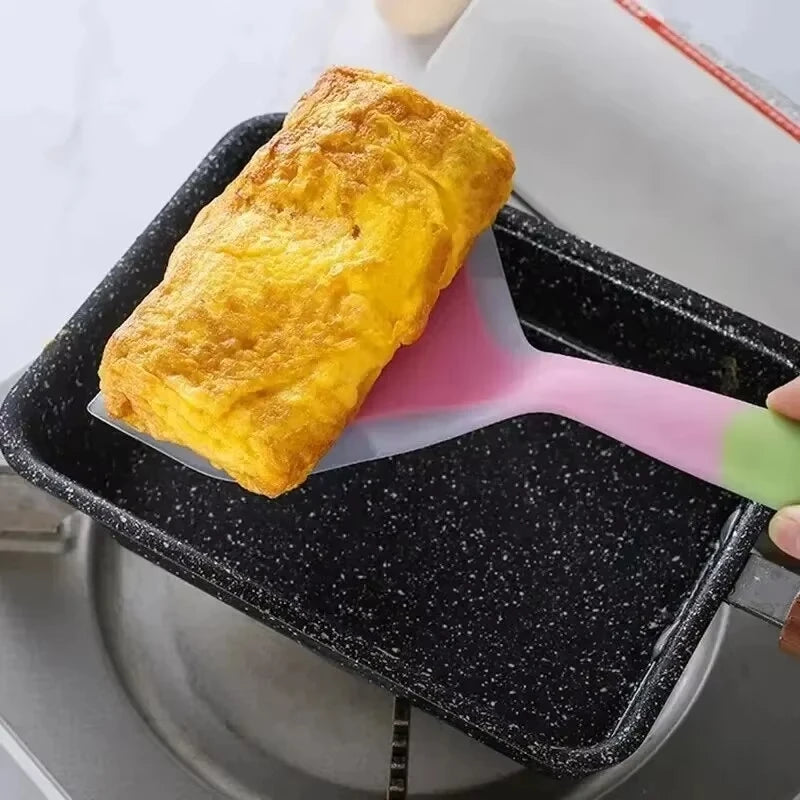 Wide Silicone Spatula Turner Nonstick Pancake Egg Flipper Heat-Resistant Cooking Tool