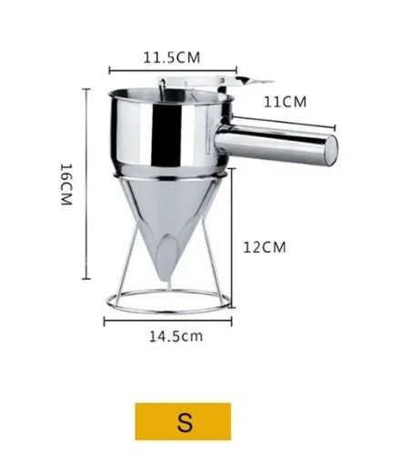 600/1200ML stainless steel liquid funnel dispenser, octopus ball tool, cooking kitchen accessories with handle and bracket
