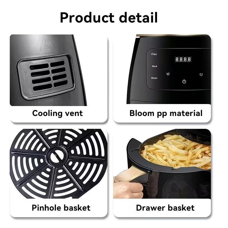 Large Capacity Digital Air Fryer – Multifunctional Smart Touch Screen Electric Ovens